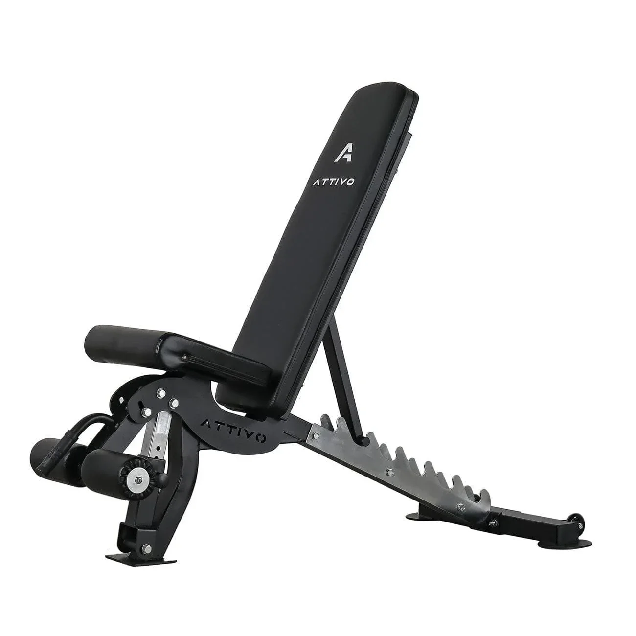 ATTIVO adjustable weight bench with incline and decline settings for versatile strength training. Visit waiteandsea.com.au