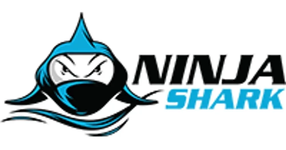 Ninja Shark logo featuring a stylized shark with a ninja mask.