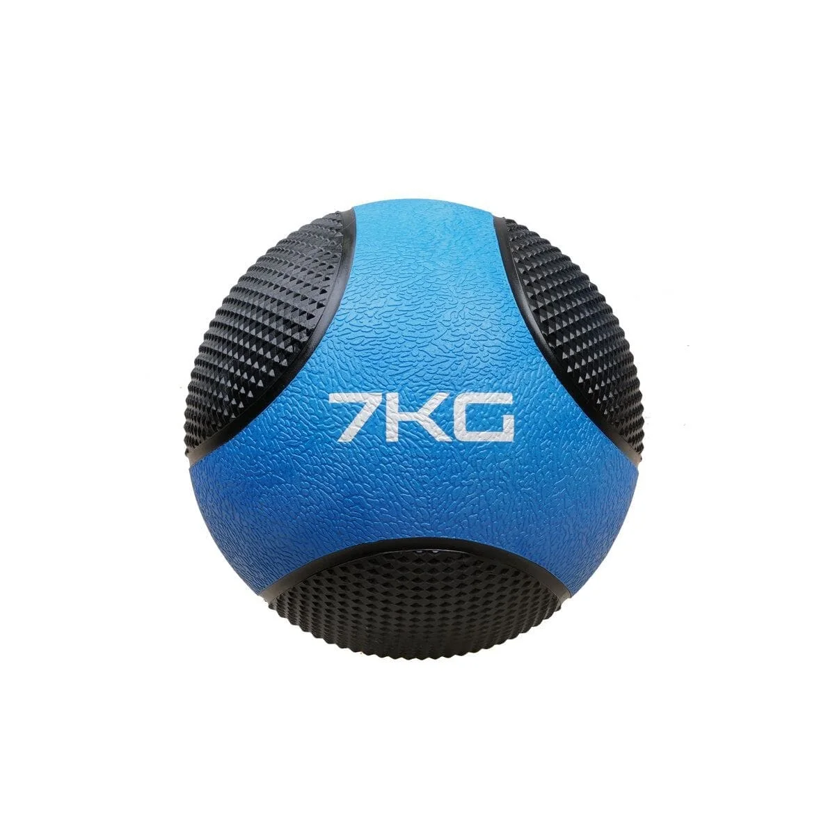 7 kg blue and black medicine ball with textured grip for strength training and functional workouts. Visit waiteandsea.com.au