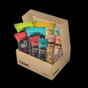 Chief Snack Foods Starter Pack with 12 nutritious and high-protein products, perfect for active lifestyles, available at waiteandsea.com.au.