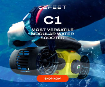 Lefeet C1 Modular Water Scooter being used underwater.