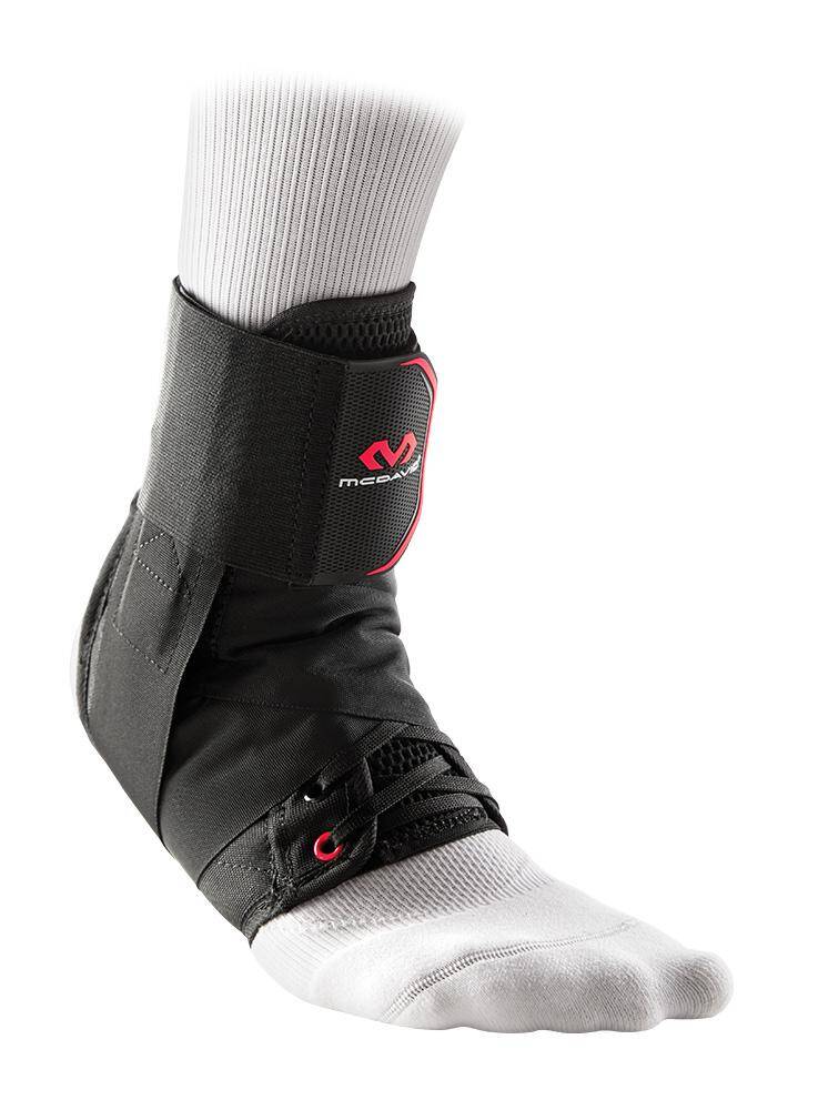 McDavid ankle brace with adjustable straps for injury support and stability.