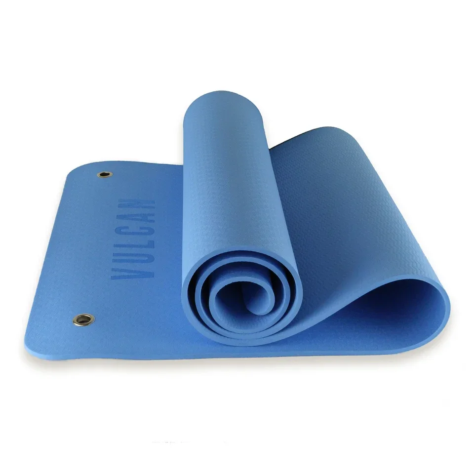Blue Vulcan exercise mat designed for Health and Fitness workouts, yoga, and stretching. Visit waiteandsea.com.au