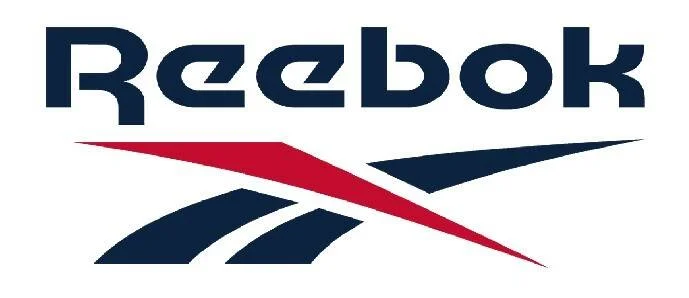 Reebok logo with red and blue design.