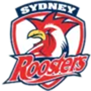 "The official Sydney Roosters NRL logo featuring a bold red, white, and blue rooster head inside a shield, with the team name prominently displayed."
