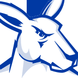 "The official North Melbourne Football Club AFL logo featuring a bold and dynamic kangaroo in blue and white, symbolising the team’s strength and agility."