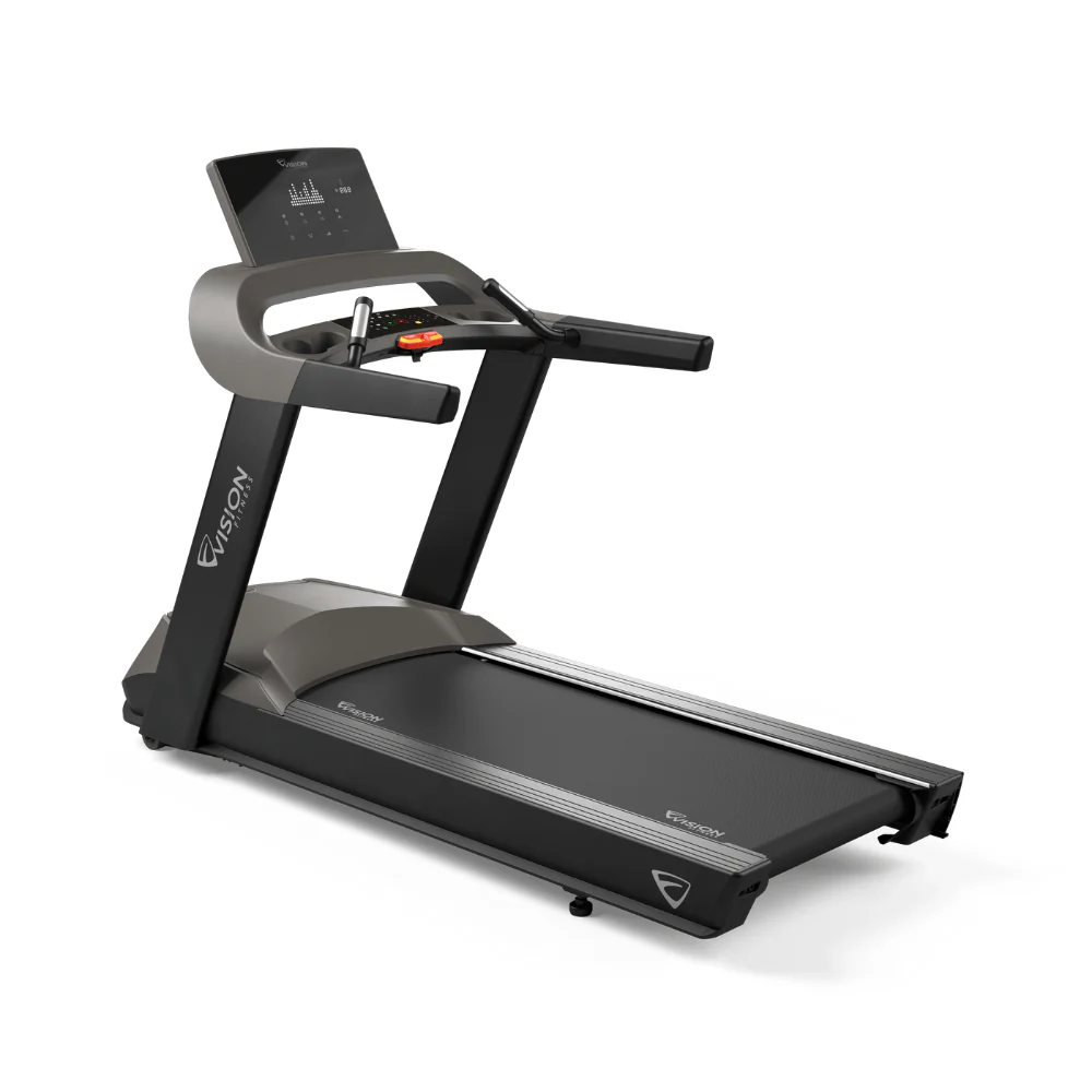 Vision Fitness treadmill with a sleek design and digital console for Health and Fitness cardio and endurance training. Visit waiteandsea.com.au