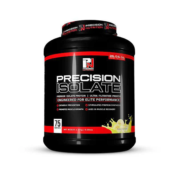 Precision Nutrition Isolate Protein Powder, premium isolate designed for muscle recovery and elite performance, available in banana flavour. Find it at www.waiteandsea.com.au.