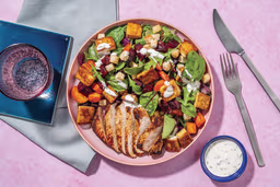 HelloFresh Chicken & Bombay Sweet Potatoes with Mumbai-Spiced Sauce & Salad: A fusion of flavours for health and fitness enthusiasts.