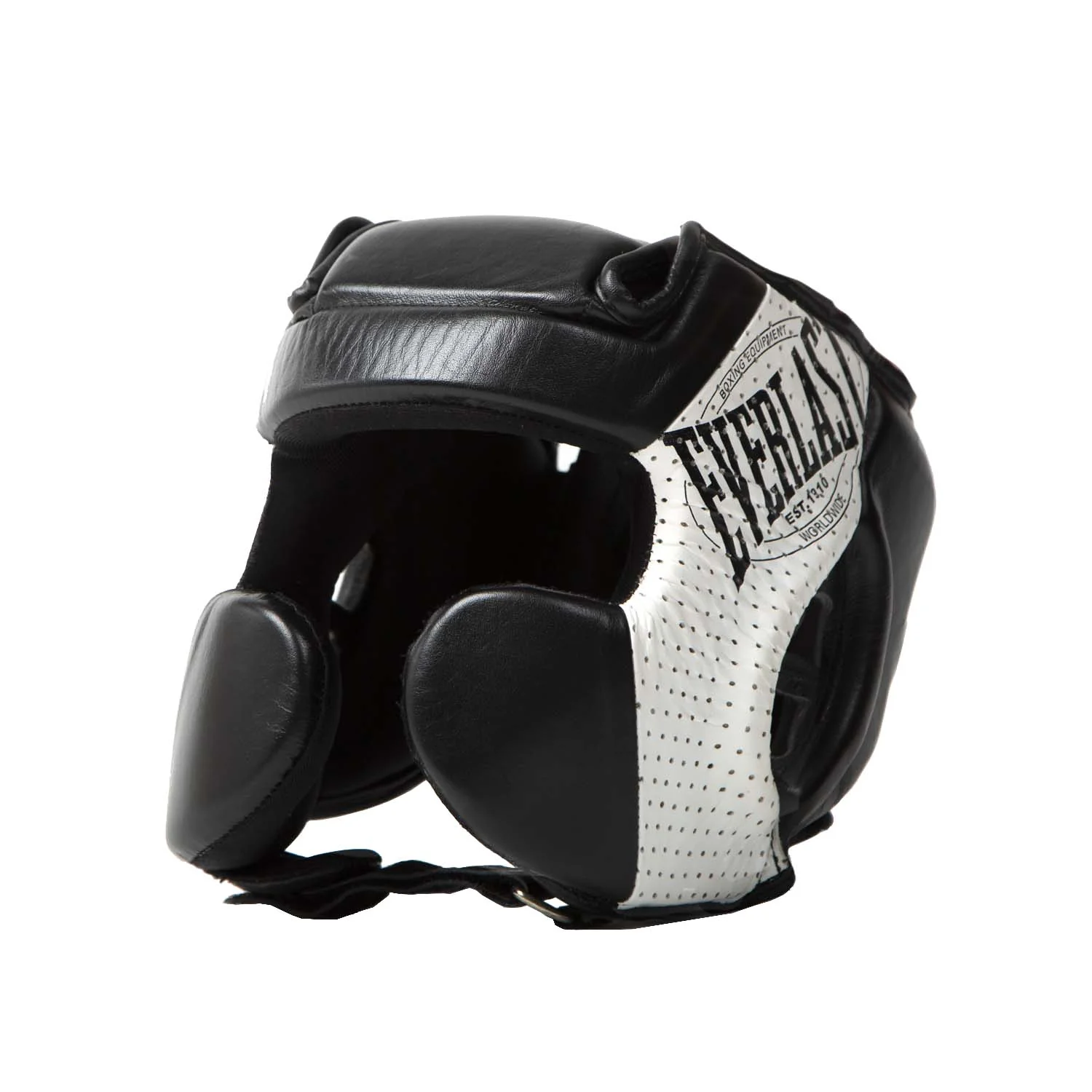 Everlast black and white headgear designed for optimal protection during boxing or martial arts training, ideal for health and fitness enthusiasts. Visit www.waiteandsea.com.au for more details.