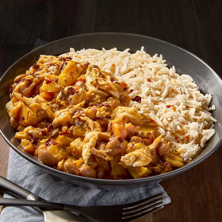Rich African stew served with fluffy rice for Health and Fitness-focused meals.