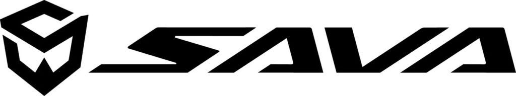 SAVA logo in bold black lettering with sharp, angular design. A premium brand in health and fitness bicycles and e-bikes. Visit www.waiteandsea.com.au for more information.