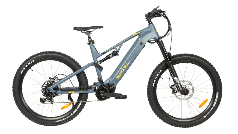 Eunorau URUS electric mountain bike with a durable grey frame, equipped with a Bafang M600 motor for superior power and torque, perfect for health and fitness riders. Visit www.waiteandsea.com.au to learn more.
