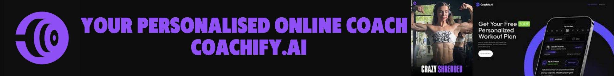 Coachify AI promotional banner showcasing a personalised online coaching app that offers AI-powered workout plans, exercise tracking, and virtual personal training. Available at www.waiteandsea.com.au.