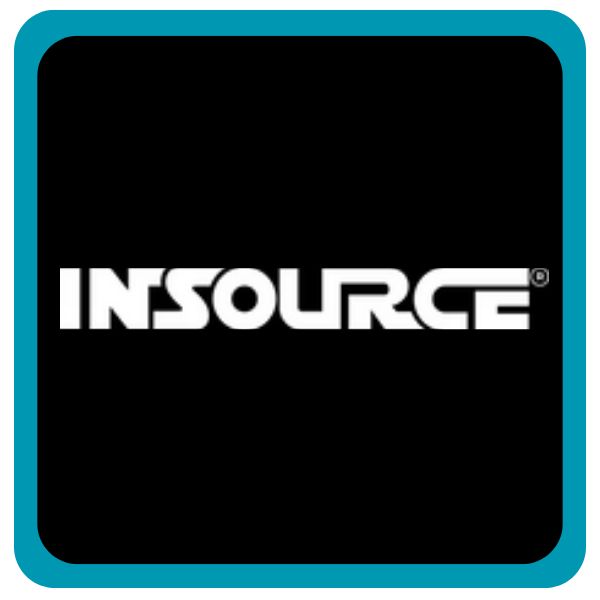 INSOURCE logo in bold white typography on a black background, representing a leading brand in health and fitness equipment.