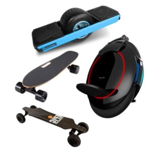 A collection of electric skateboards, one-wheel boards, and unicycles designed for health and fitness enthusiasts looking for an exciting way to stay active. Available at www.waiteandsea.com.au.