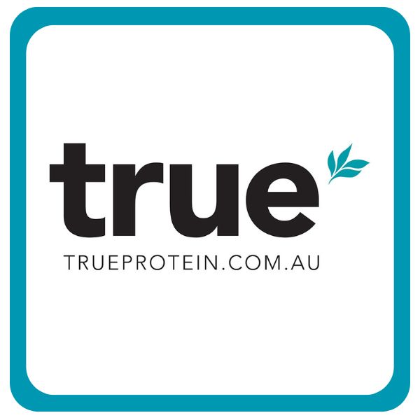 True Protein logo, representing a premium Australian brand offering high-quality protein supplements for health and fitness. Explore their range at www.waiteandsea.com.au.