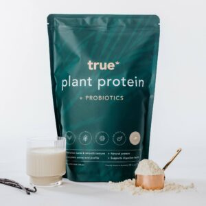 True Plant Protein + Probiotics – a premium, plant-based protein powder designed for health and fitness, featuring natural ingredients and digestive support. Available at www.waiteandsea.com.au.