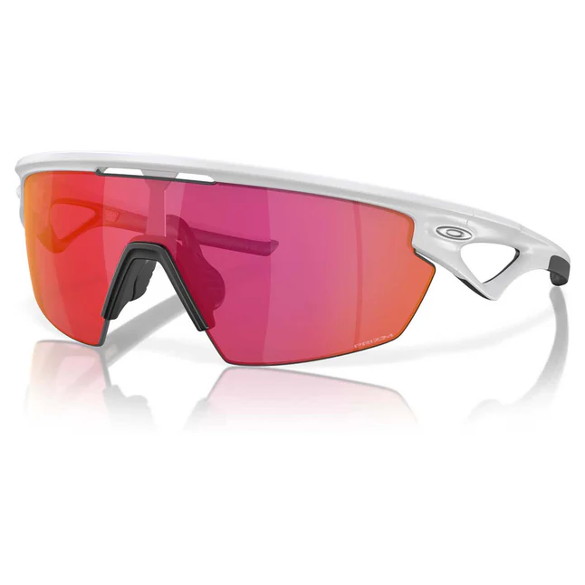 Oakley Radar EV Path sports sunglasses in white with Prizm Road lenses, designed for high-performance health and fitness activities. These aerodynamic sunglasses enhance vision and protect against glare. Available at www.waiteandsea.com.au.